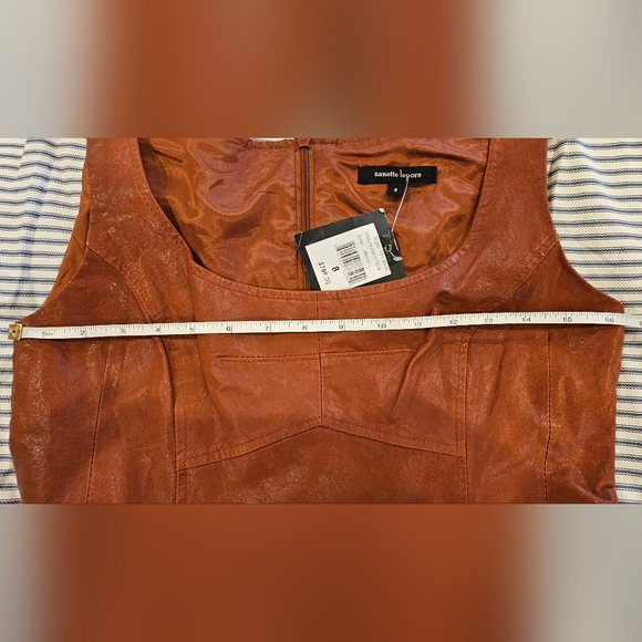 Nanette Lepore Leather Mini Dress NWT 8 - Picture 5 of 8